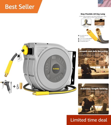 Enclosed retractable air - retractable, hose